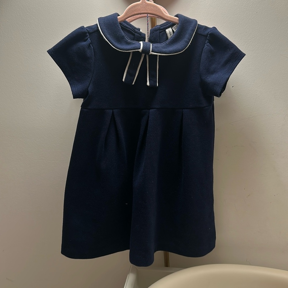 Janie and Jack dress in navy. Size 12-18